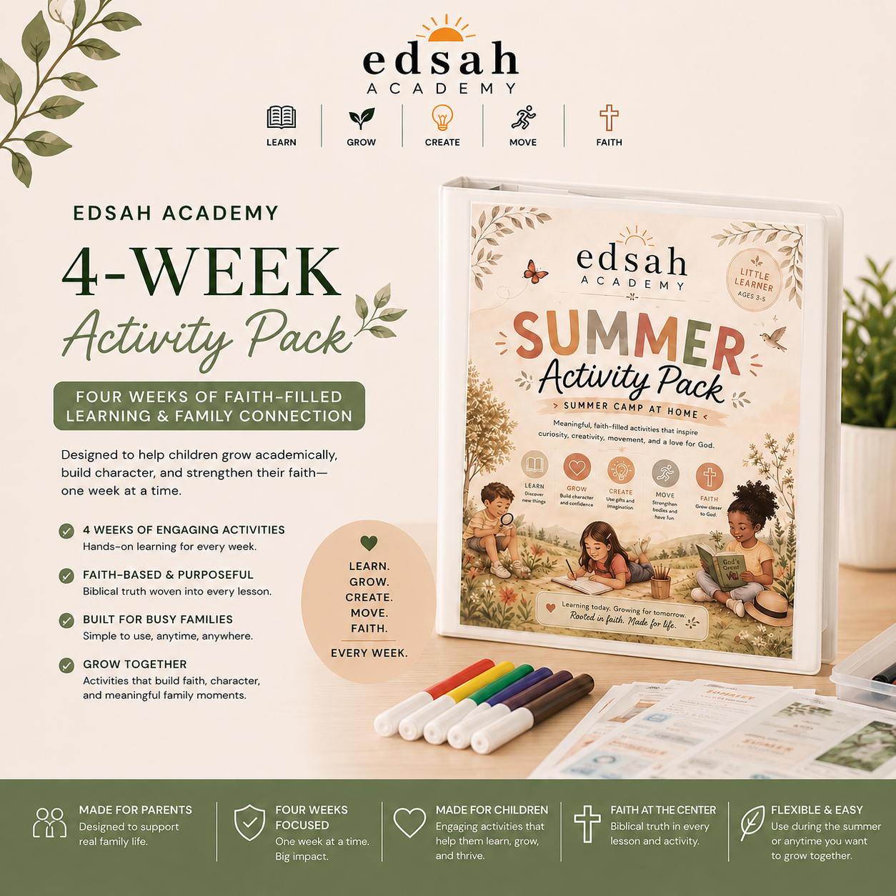 Edsah Academy™ 4-Week Activity Pack