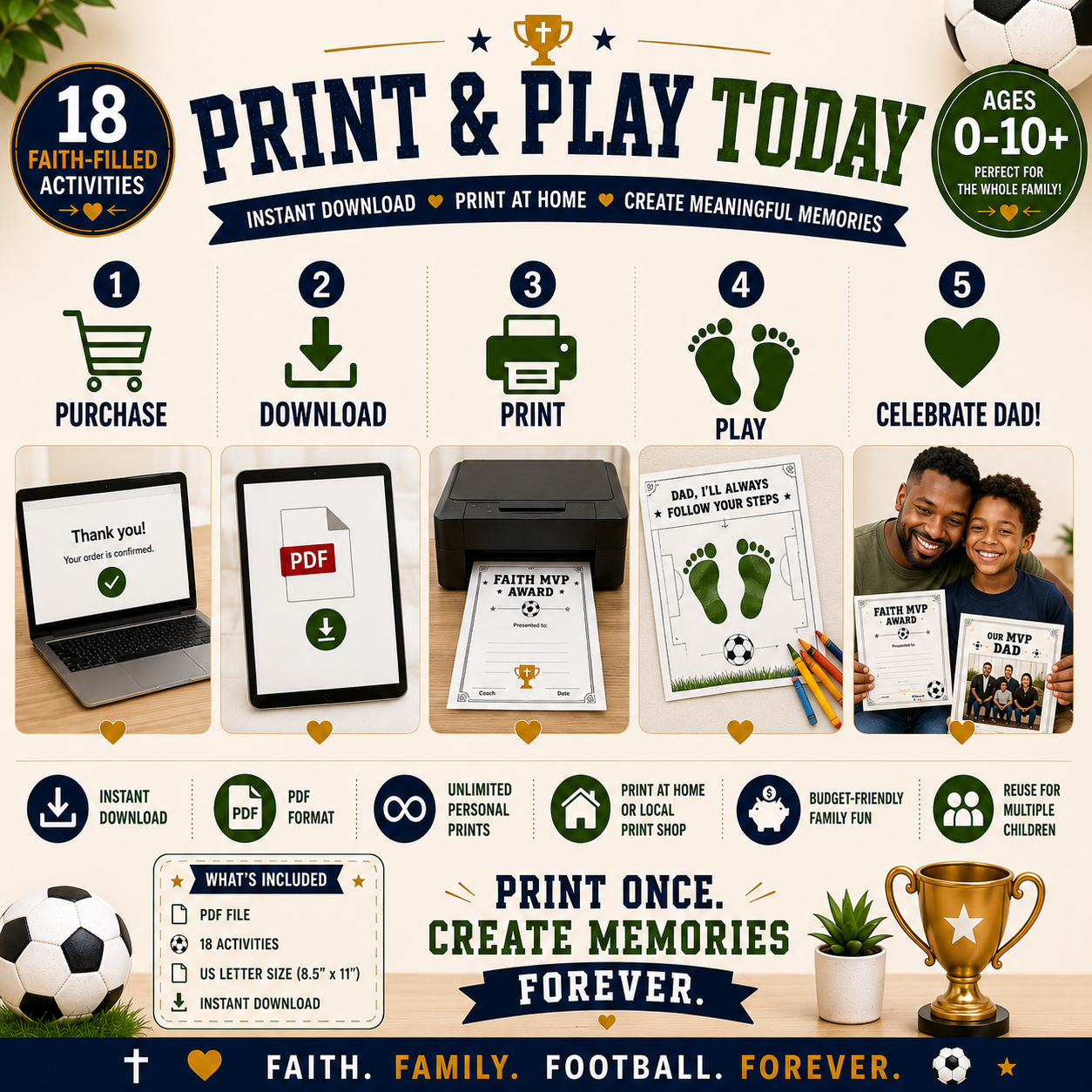 Goal Getter Dad | Christian Father’s Day Activity Pack