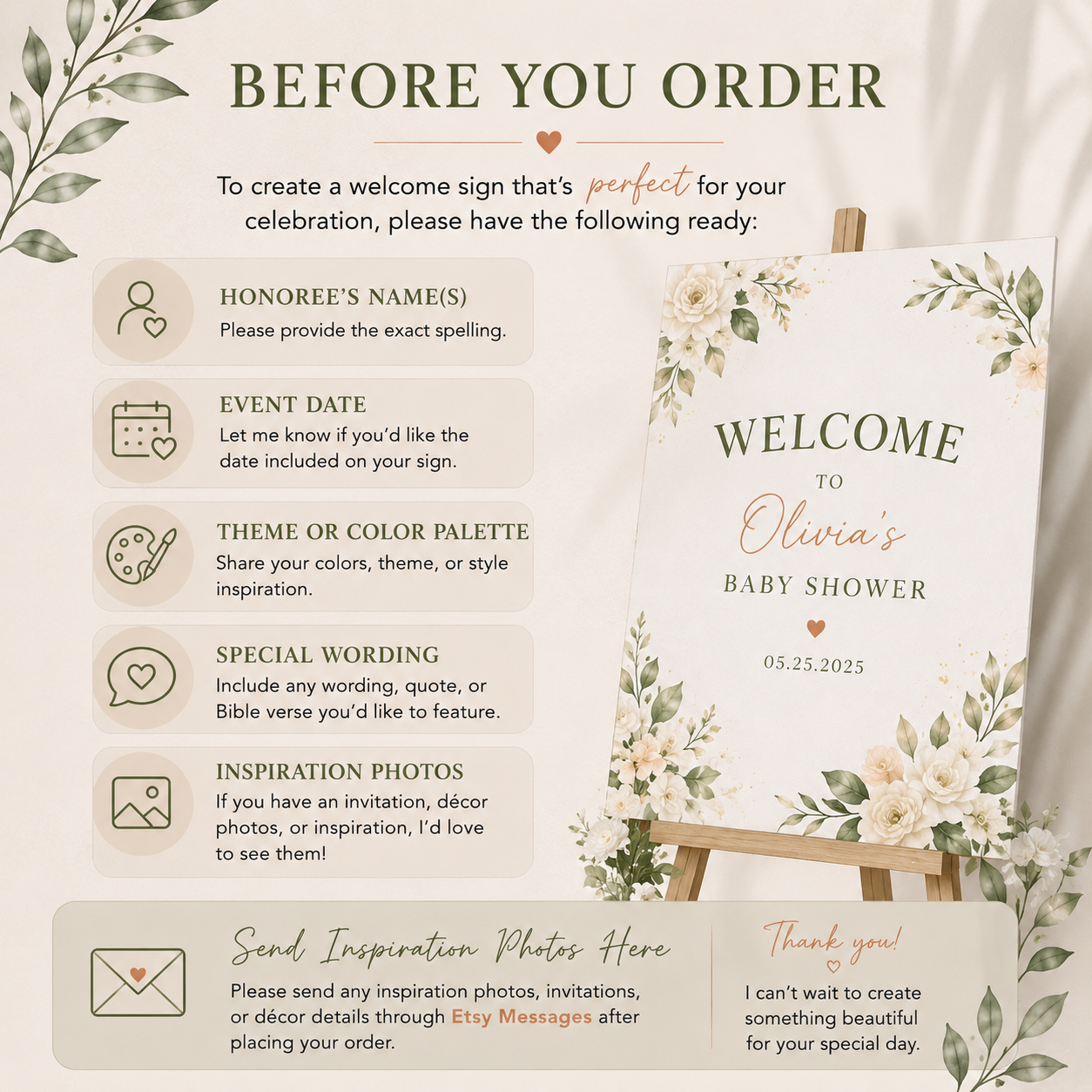 Personalized Welcome Sign (20×30 Foam Board)