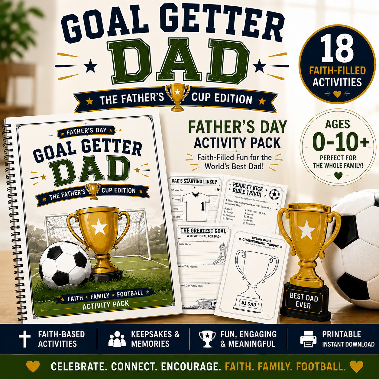 Goal Getter Dad | Christian Father’s Day Activity Pack