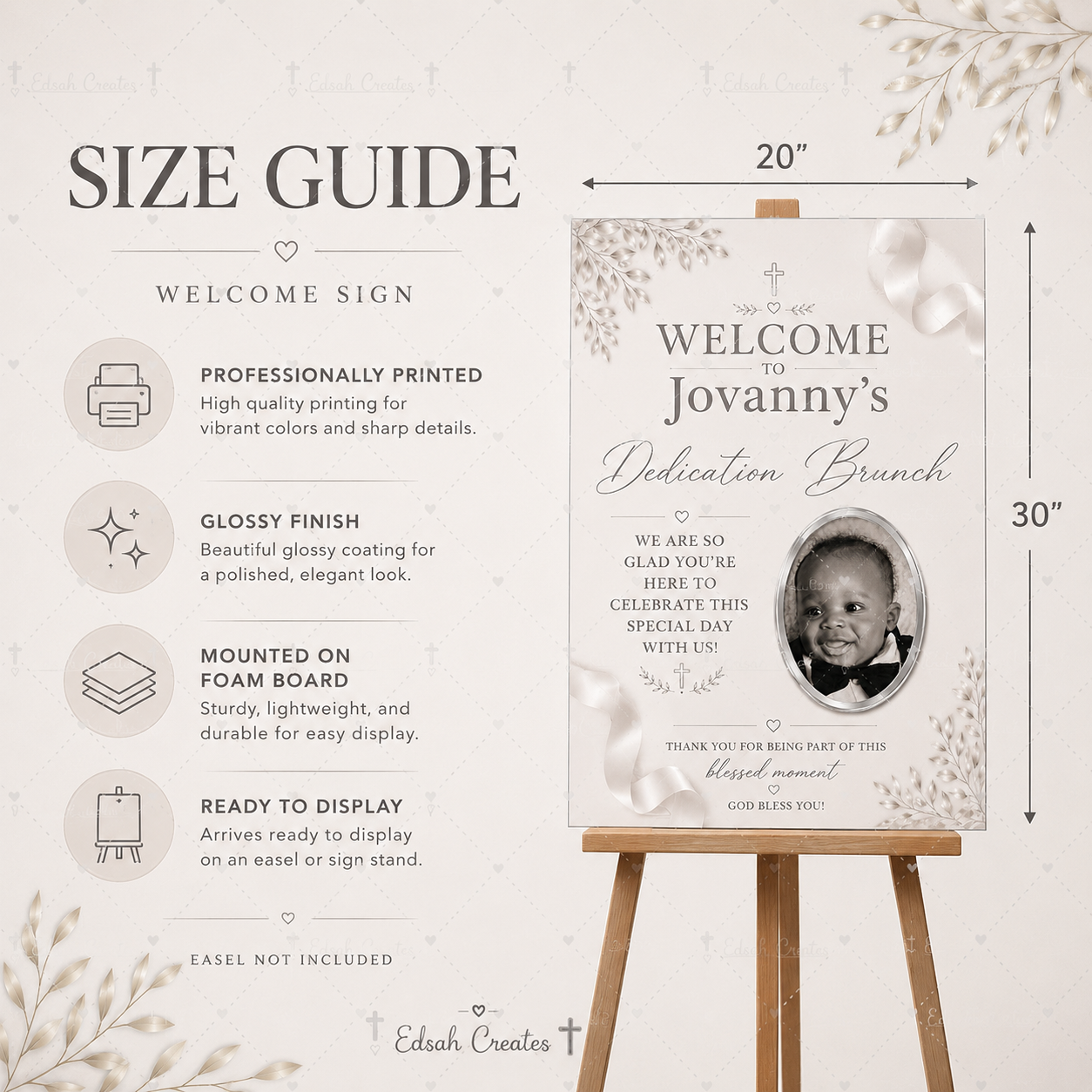 Personalized Welcome Sign (20×30 Foam Board)